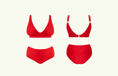 High Waisted Bikini Bottoms - Scarlet