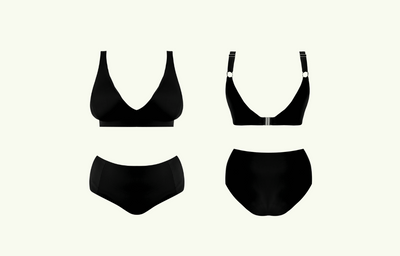 Adjustable Plunge Bikini Top Black - Hepburn