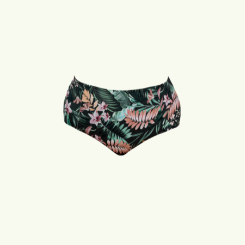 Deadstock Designs: High Waisted Bikini Bottoms - Hawaiian Flowers