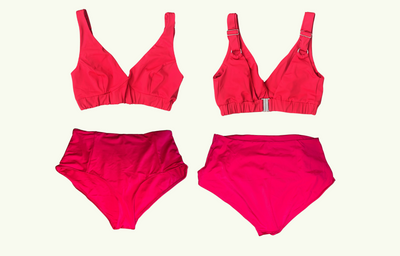 SAMPLE: Adjustable Plunge High Waist Bikini Set - Size 12 Hepburn (AA-B cup)