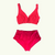 SAMPLE: Adjustable Plunge High Waist Bikini Set - Size 12 Hepburn (AA-B cup)