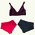 SAMPLE: Plunge Bikini Top Trio Set Size 18 Hepburn (AA-B cup) with Black & Scarlet High Waist Bikini Bottoms