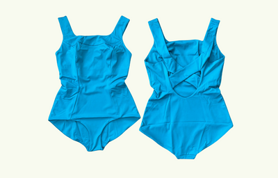 SAMPLE: X-Back Swimsuit Teal - Size 8 Hepburn (AA-B cup)